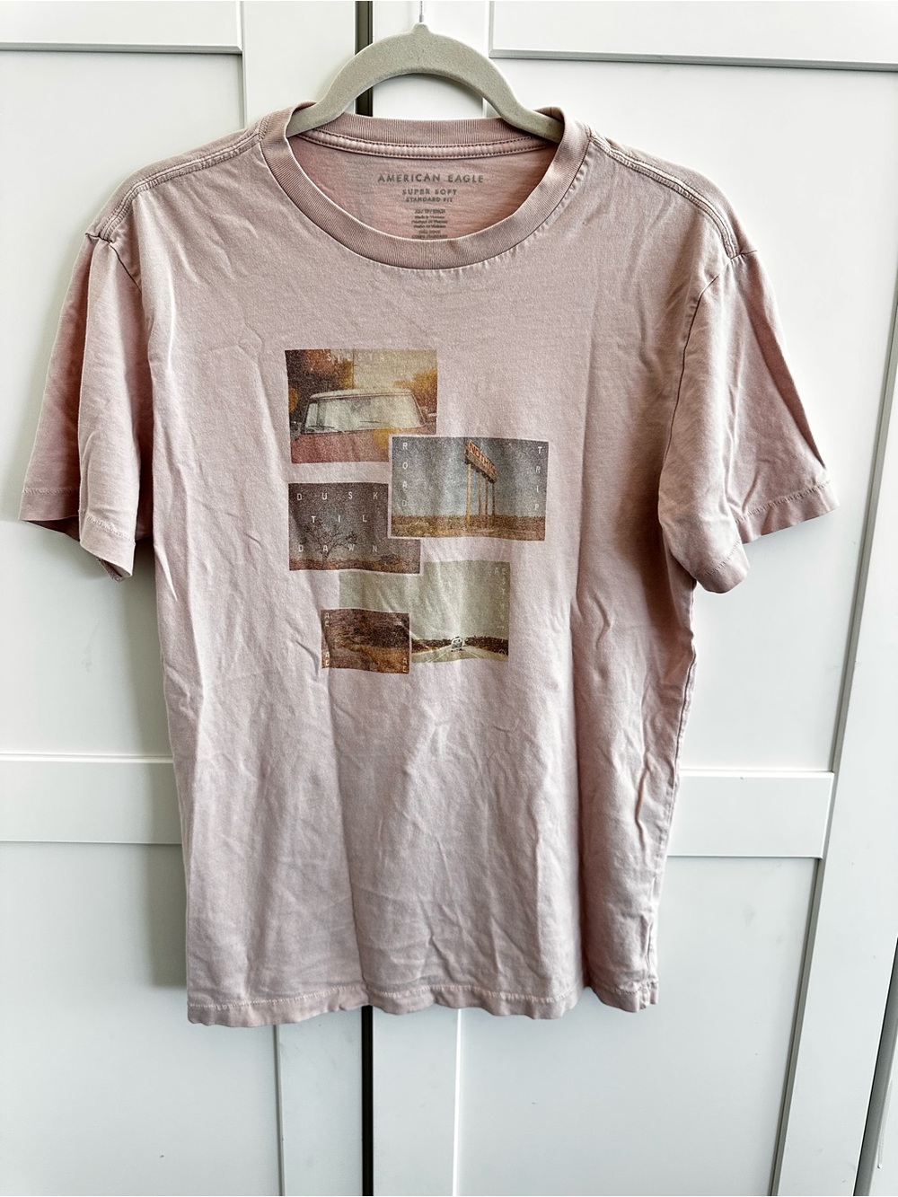 American Eagle Super Soft Graphic Tee Unisex XS Vintage Road Trip Desert Graphic